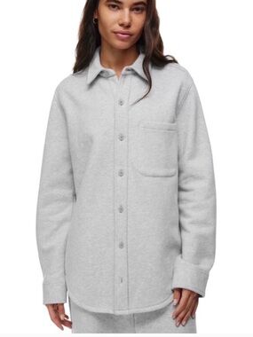 Aritzia tna Gray Button-Up Sweatshirt
